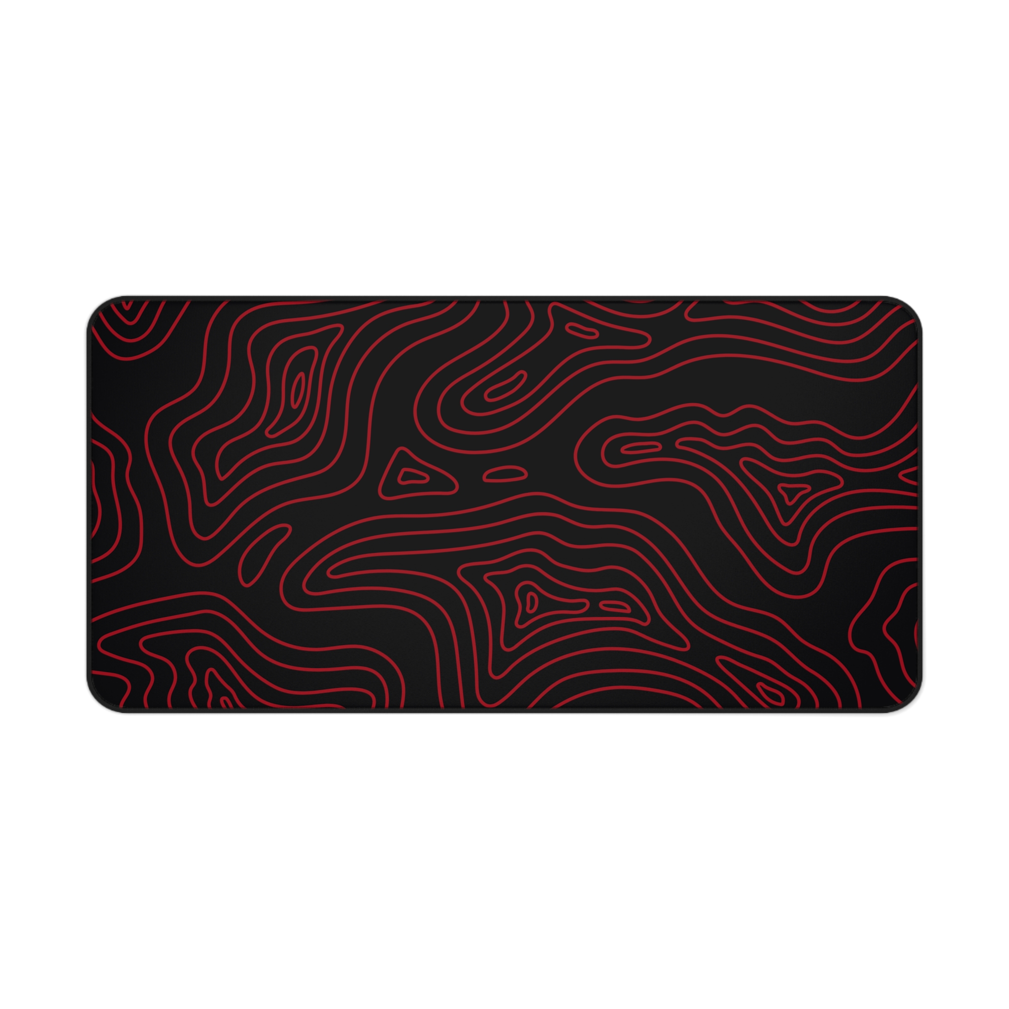 Ruby Topographic Desk Mat — Contour Pattern Mousepad for Office & Gaming - Image 11