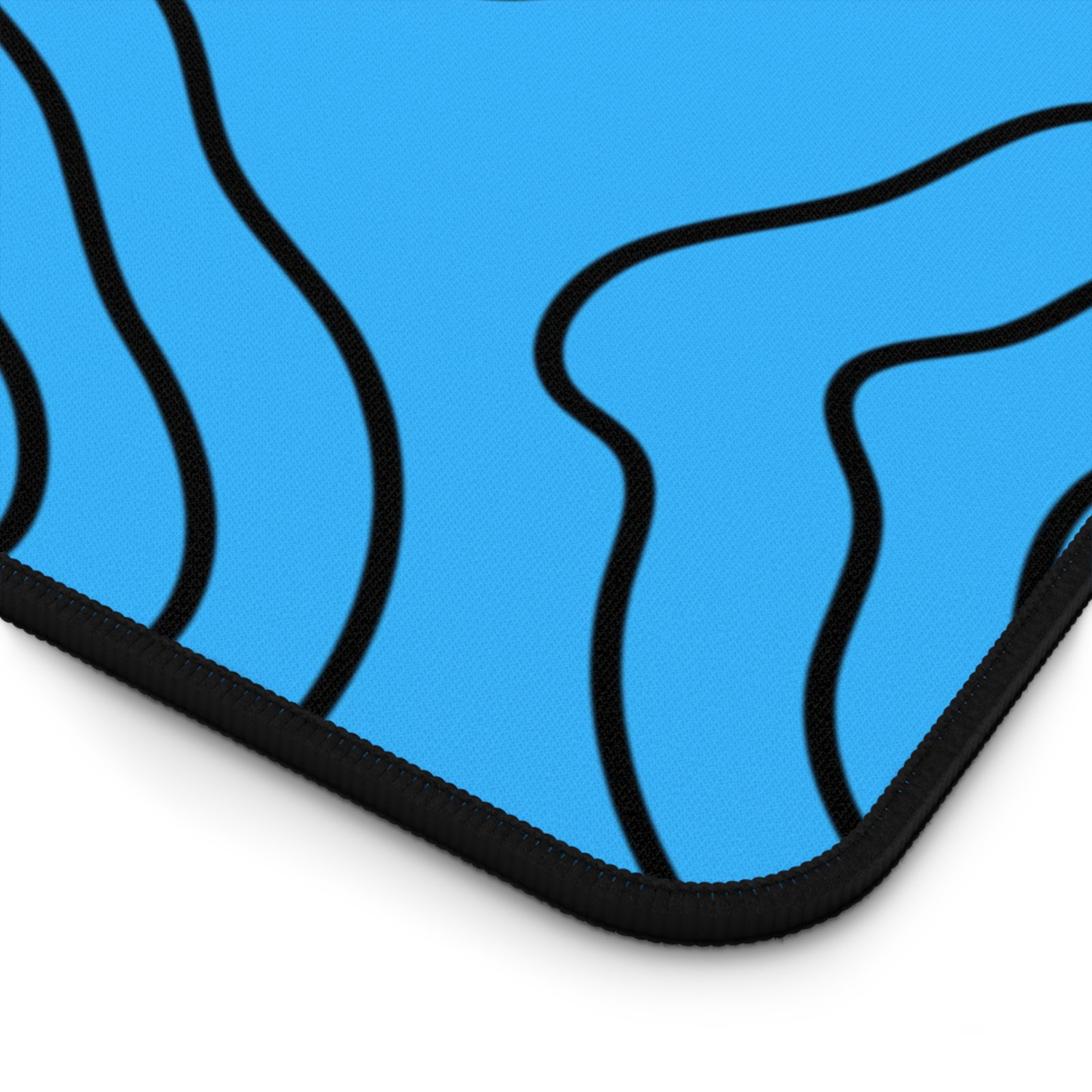 Blue Topographic Desk Mat — Contour Pattern Mousepad for Office & Gaming - Image 15