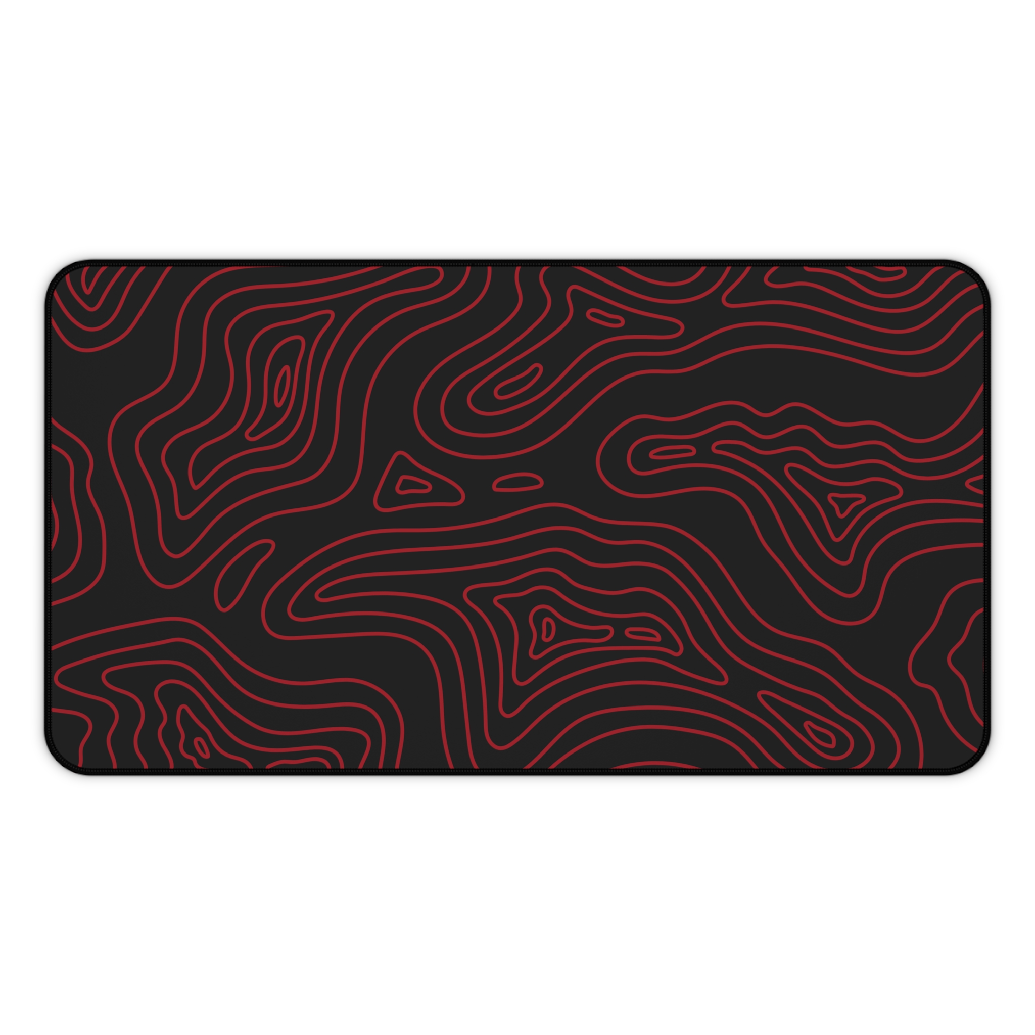 Ruby Topographic Desk Mat — Contour Pattern Mousepad for Office & Gaming - Image 6