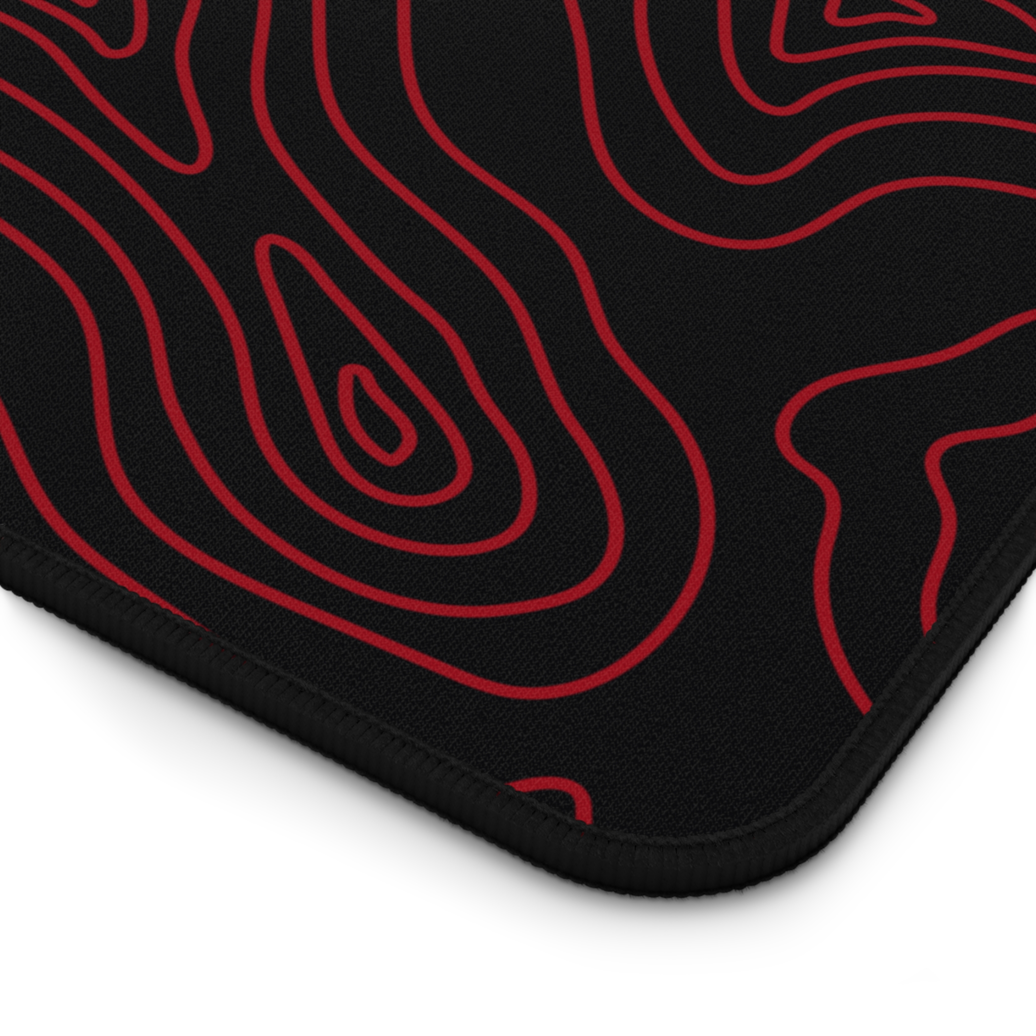 Ruby Topographic Desk Mat — Contour Pattern Mousepad for Office & Gaming - Image 5