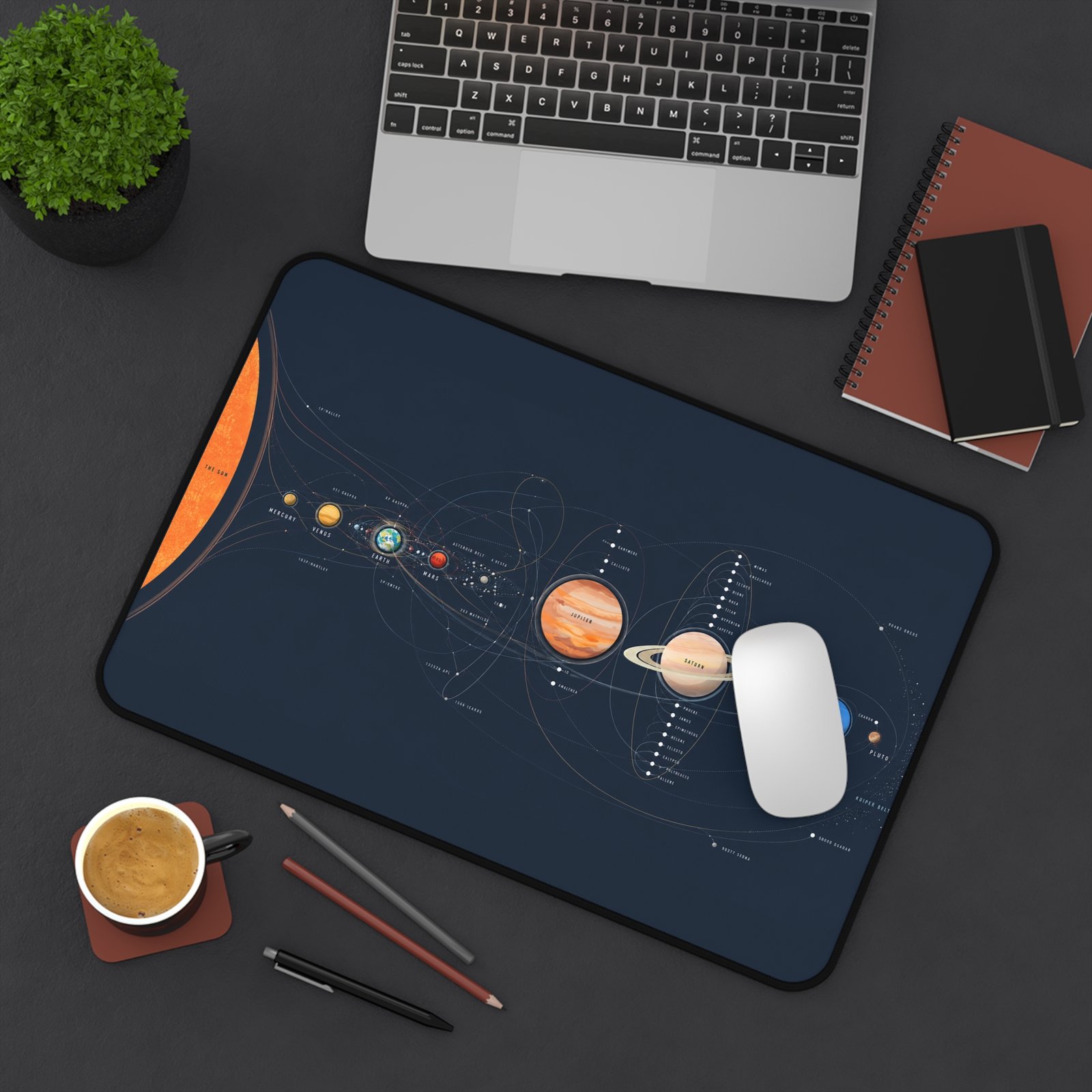 Solar System Desk Mat — Illustrated Planetary Layout Mousepad for Gamers & Space Lovers - Image 4