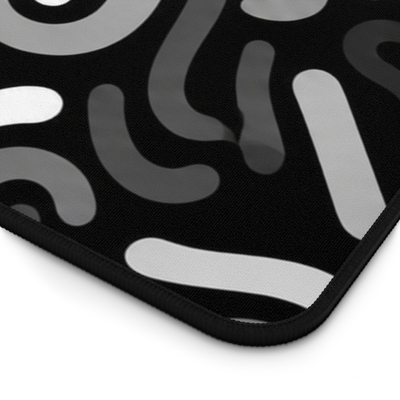 Abstract Monochrome Desk Mat — Black & White Doodle Pattern Mousepad - Image 15