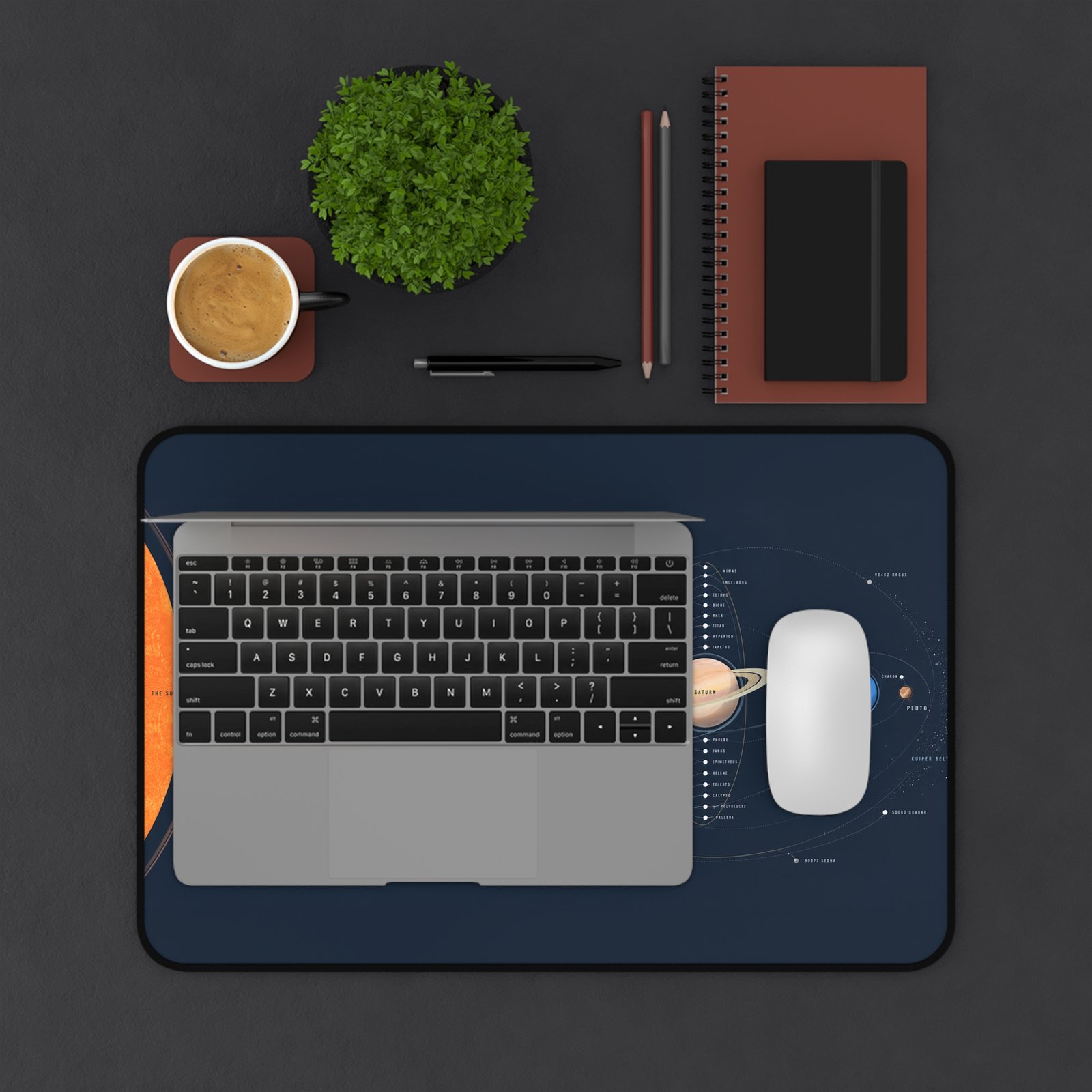 Solar System Desk Mat — Illustrated Planetary Layout Mousepad for Gamers & Space Lovers - Image 3