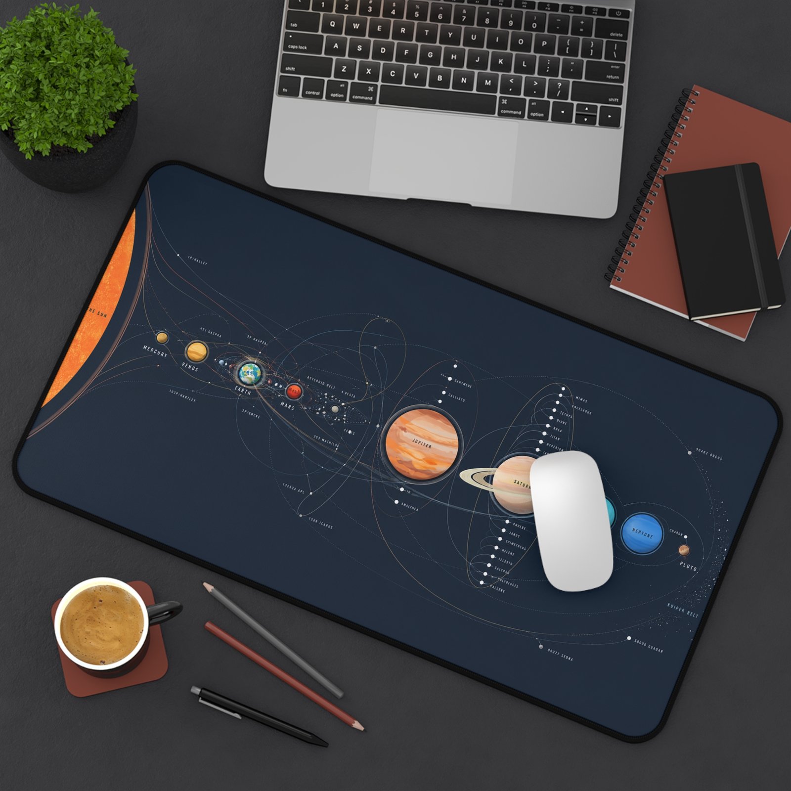 Solar System Desk Mat — Illustrated Planetary Layout Mousepad for Gamers & Space Lovers - Image 9