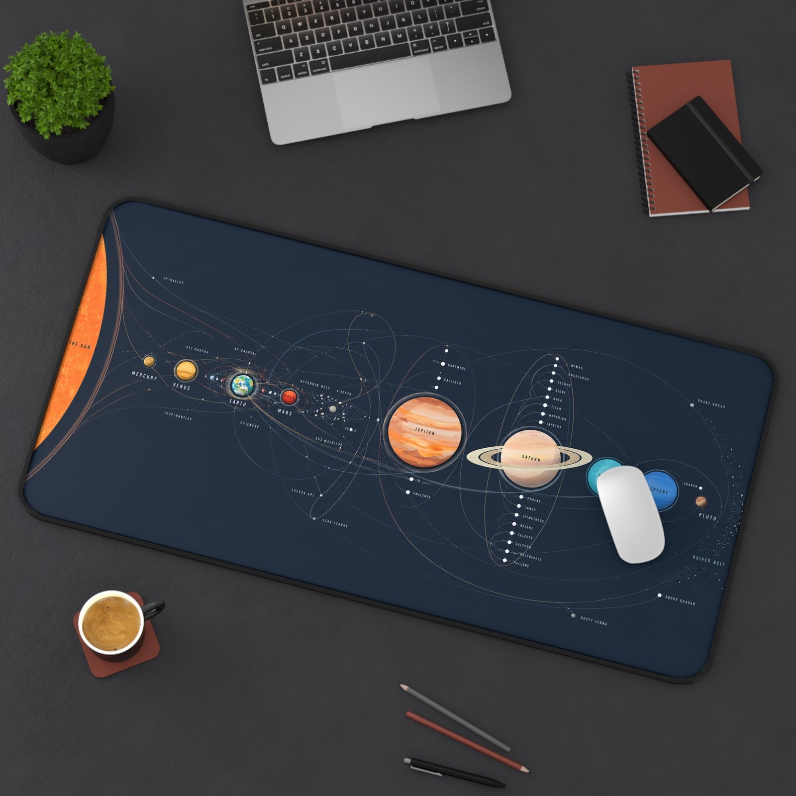 Solar System Desk Mat — Illustrated Planetary Layout Mousepad for Gamers & Space Lovers - Image 14