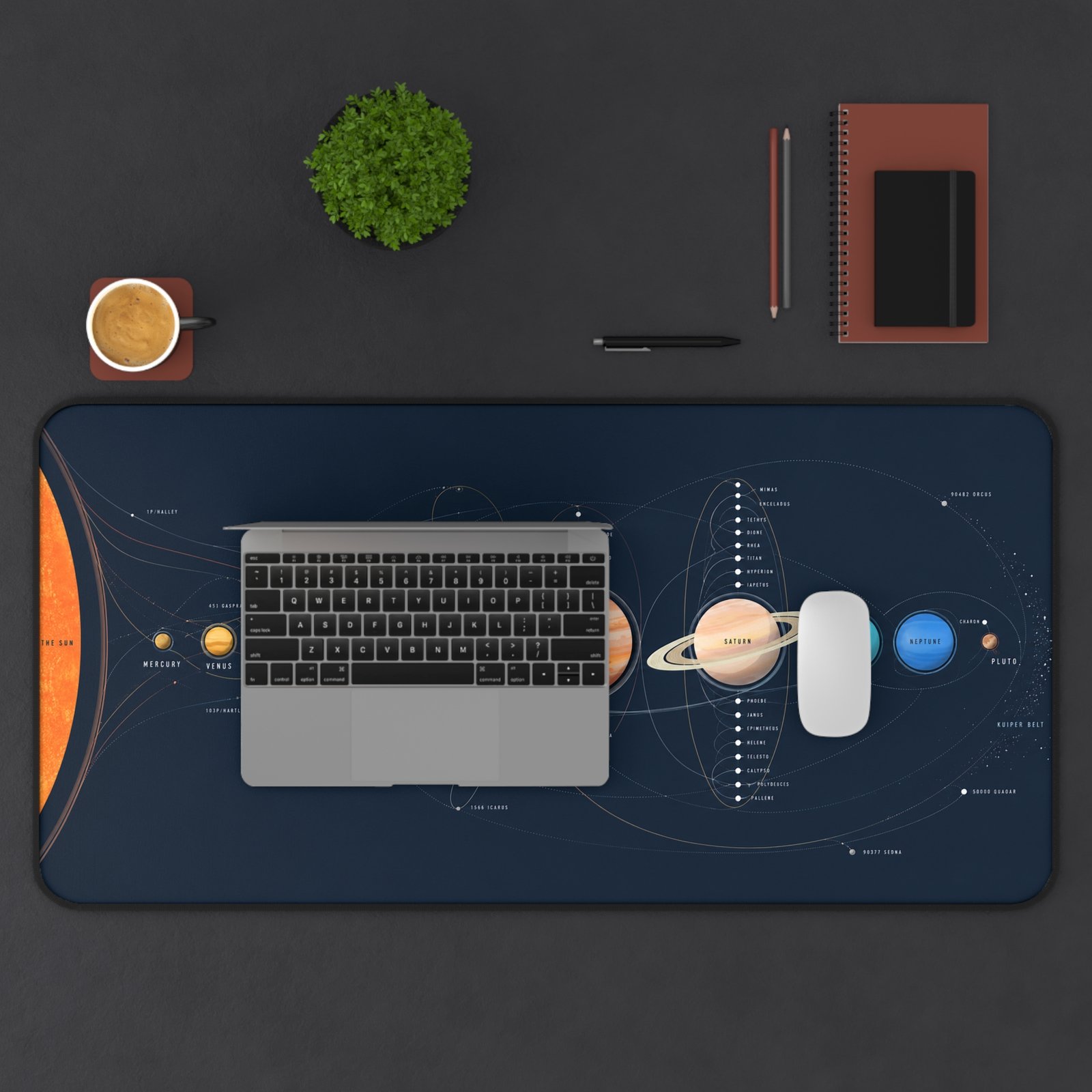 Solar System Desk Mat — Illustrated Planetary Layout Mousepad for Gamers & Space Lovers - Image 13